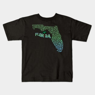 Florida State Outline Maze & Labyrinth Kids T-Shirt